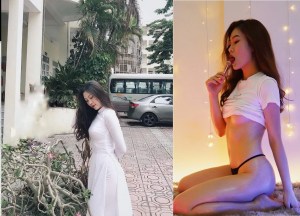 Thùy Nguyễn dâm đãng thích khoe vú trước đám đông